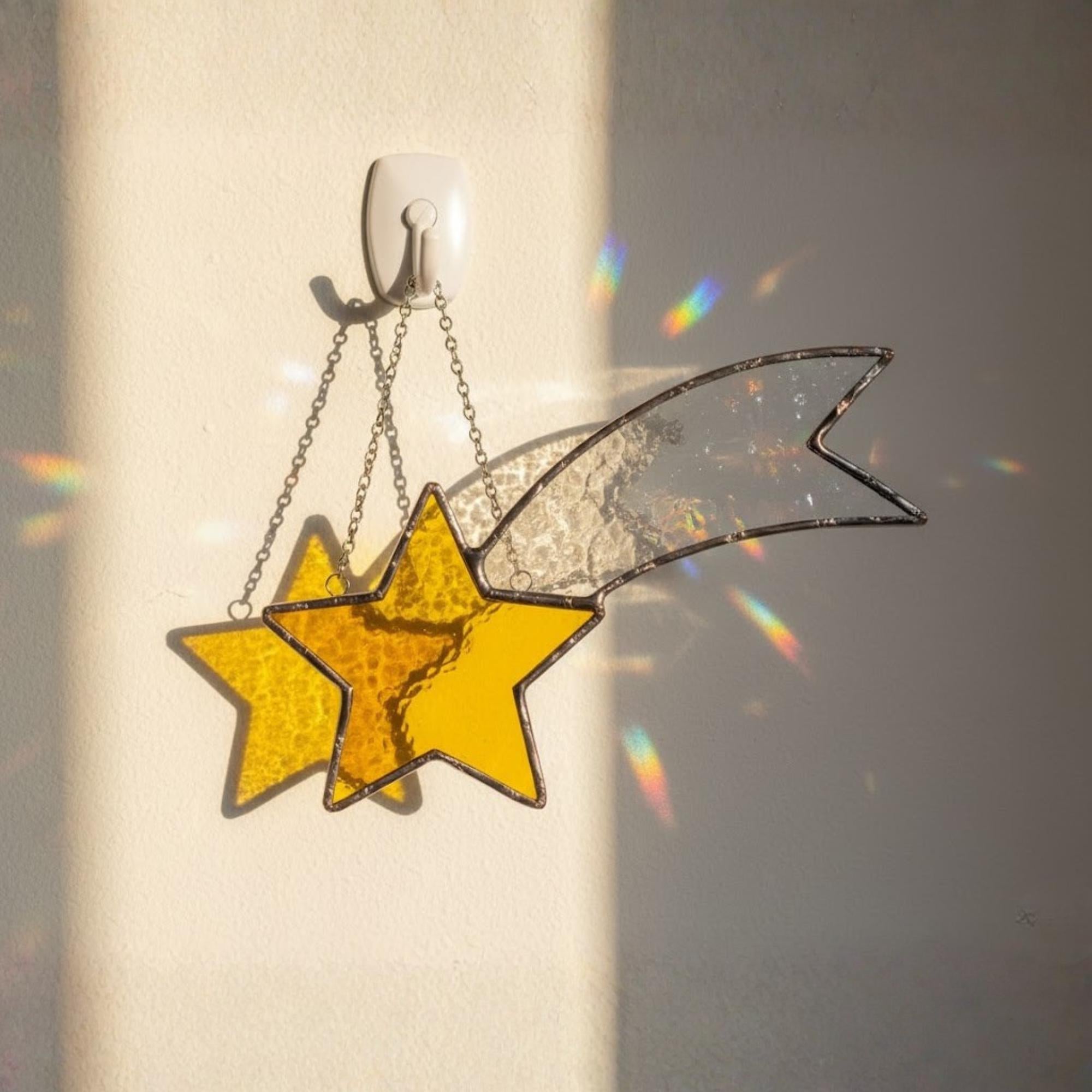 Stained Glass Christmas Tree Ornaments, Handmade Window Suncatcher Decor, Gift Stocking Stuffer, Secret Santa, Winter Holiday Decoration