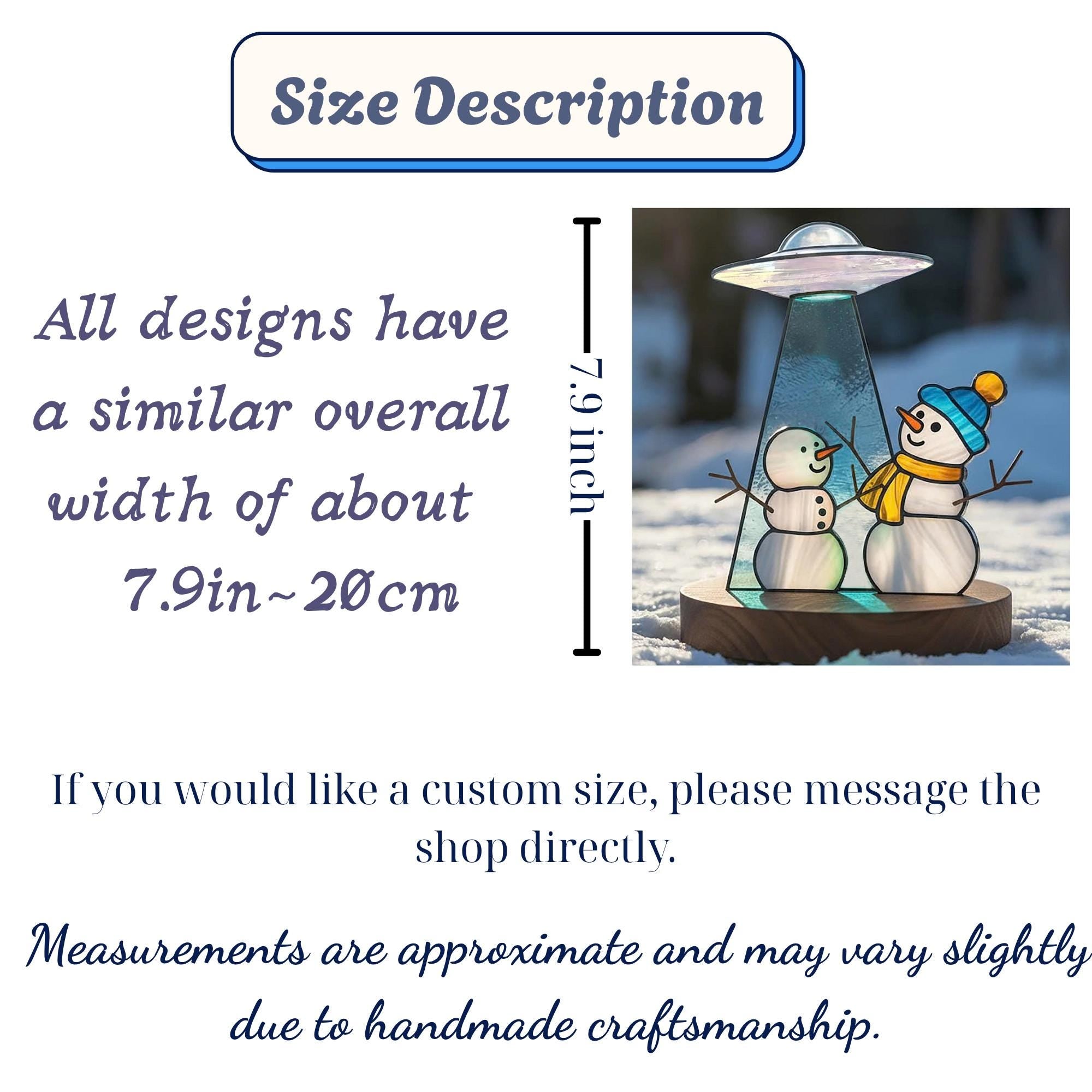 Special offer card – holiday promotion for handmade Christmas ornaments.