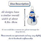 Collection of nine snowman stained glass designs – Christmas window ornament set.