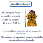 Size chart for stained glass dog suncatchers, approx 7.87 inch tall