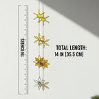 Snowflake Stained Glass Suncatcher – Christmas Star Ornament, Handmade Winter Decor, Stained Glass Wall Hanging, Holiday Gift