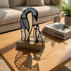 Stained Glass Penguin Suncatcher, Christmas Gift for Mom, Winter Window Hanging, Unique Holiday Decor, Gift for Penguin Lover