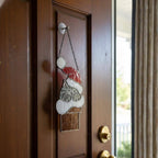 Stained glass cat ornament size guide, handmade Christmas cat suncatcher approx 5.9 inch wide perfect holiday window decor