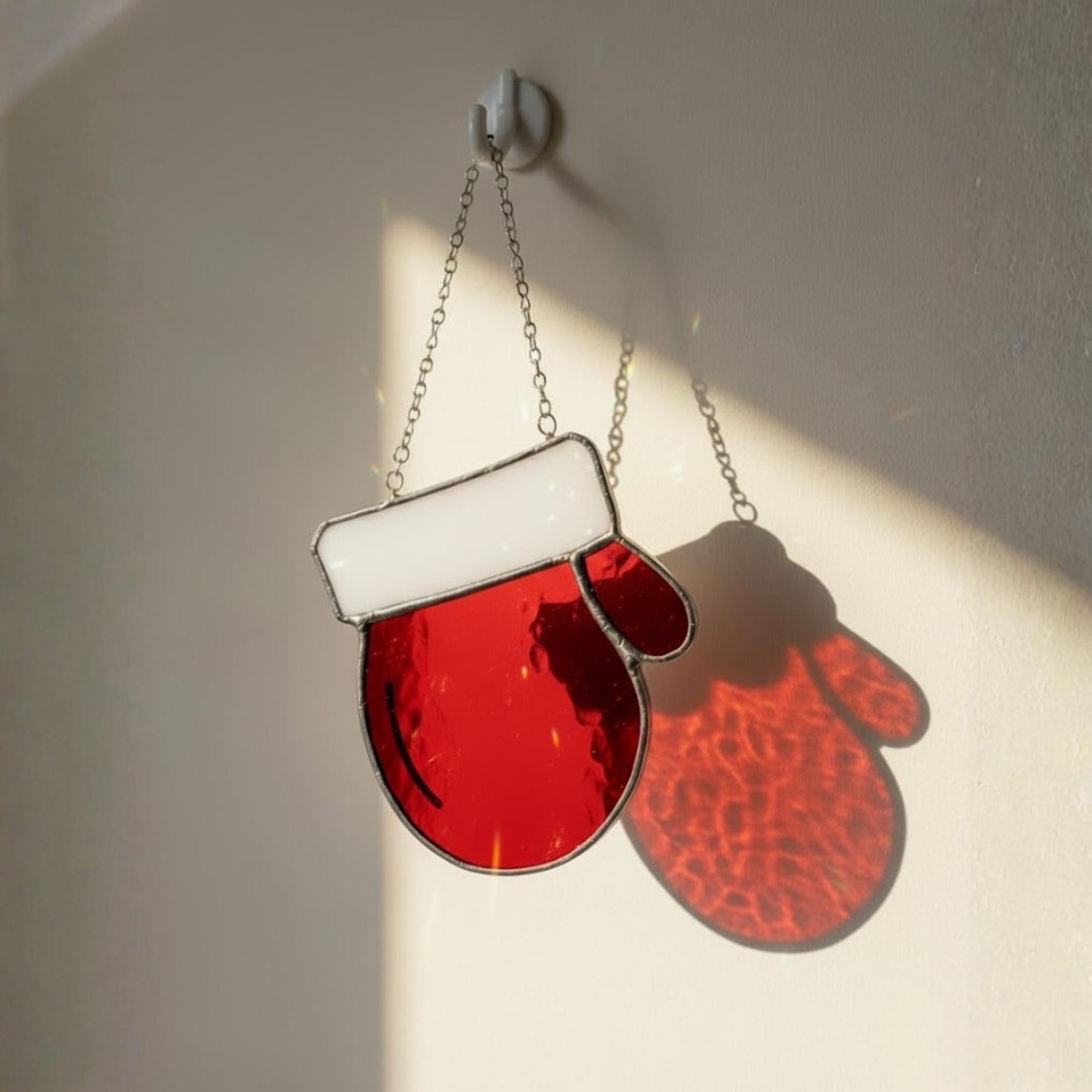 Stained Glass Christmas Tree Ornaments, Handmade Window Suncatcher Decor, Gift Stocking Stuffer, Secret Santa, Winter Holiday Decoration