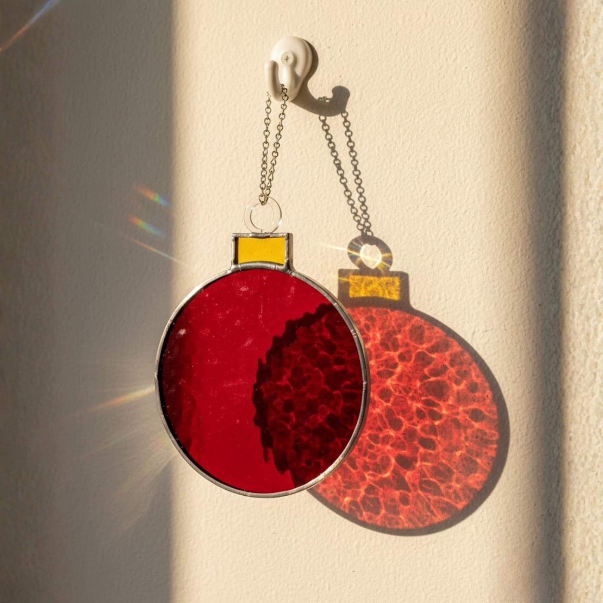 Stained Glass Christmas Tree Ornaments, Handmade Window Suncatcher Decor, Gift Stocking Stuffer, Secret Santa, Winter Holiday Decoration