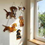 Stained Glass Dachshund Suncatcher, Pet Memorial Gift, Wiener Dog Art, Sausage Dog Ornament, Dog Lover Gift for Mom, Window Hanging
