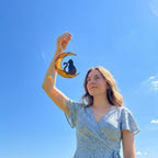 Stained Glass Black Cat on Moon, Pet Memorial Gift, Cat Lover Suncatcher, Celestial Window Hanging, Christmas Gift for Her, Mom