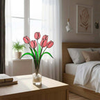 Stained Glass Tulip Bouquet – Handmade Floral Window Decor – Unique Mother’s Day Gift, Spring Home Décor & Birthday Gift for Her