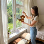 Stained Glass Dachshund Suncatcher, Pet Memorial Gift, Wiener Dog Art, Sausage Dog Ornament, Dog Lover Gift for Mom, Window Hanging