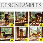 Stained Glass Dachshund Suncatcher, Pet Memorial Gift, Wiener Dog Art, Sausage Dog Ornament, Dog Lover Gift for Mom, Window Hanging