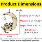 Stained glass black cat on crescent moon suncatcher, celestial window hanging with star, witchy decor and pet memorial gift.