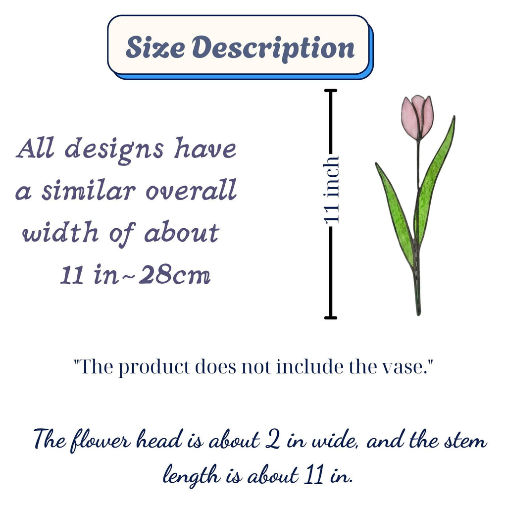 Pink stained glass tulip bouquet 3D flower stems held in hands as Mother's Day gift forever floral art casting colored shadows spring home decor handmade by LuzyGlassArt.