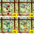Heart Stained Glass Suncatcher | Love Vine Window Hanging | Romantic Cottagecore Decor | 3rd Anniversary Valentine Gift for Wife | Glass Art