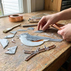 Stained glass Black-capped Chickadee bird suncatcher on branch hanging on window, handmade Maine and Massachusetts state bird gift, realistic nature decor by LuzyGlassArt.