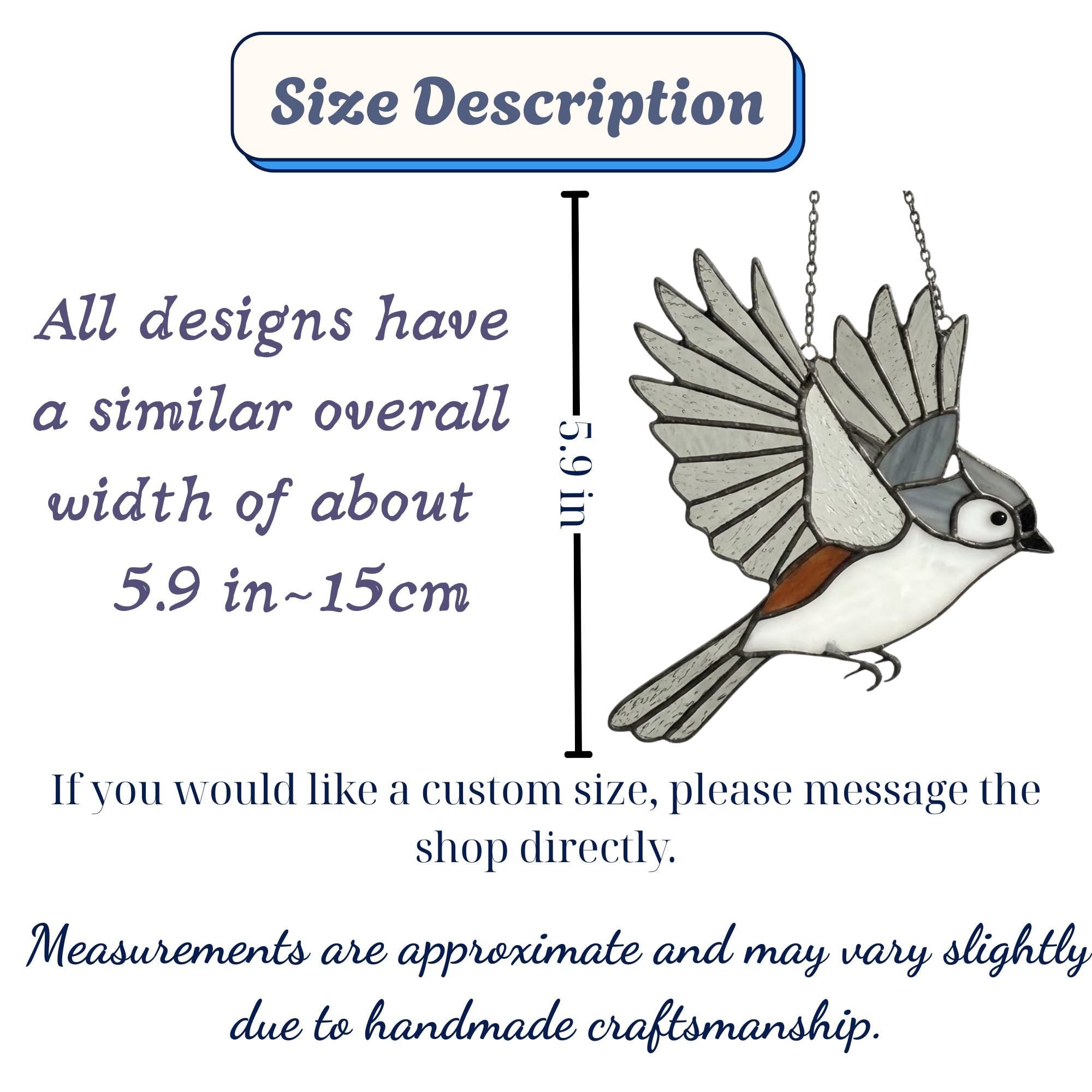 Stained glass Black-capped Chickadee bird suncatcher on branch hanging on window, handmade Maine and Massachusetts state bird gift, realistic nature decor by LuzyGlassArt.