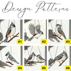 Stained glass Black-capped Chickadee bird suncatcher on branch hanging on window, handmade Maine and Massachusetts state bird gift, realistic nature decor by LuzyGlassArt.