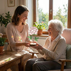 Stained Glass Peony Flower, 3D Standing Art on Wood Base, Forever Floral Gift for Mom, Glass Anniversary, Cottagecore Decor, Valentine Gift