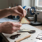 Handmade stained glass red tailed hawk suncatcher, realistic raptor bird window hanging, brown and rust wildlife decor, memorial gift for dad.