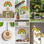 Stained Glass Rainbow Bridge Suncatcher | Pet Loss Memorial Decor