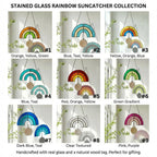 Stained Glass Rainbow Bridge Suncatcher | Pet Loss Memorial Decor