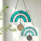 Stained Glass Rainbow Bridge Suncatcher | Pet Loss Memorial Decor