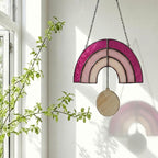 Stained Glass Rainbow Bridge Suncatcher | Pet Loss Memorial Decor