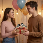 Stained glass Black-capped Chickadee bird suncatcher on branch hanging on window, handmade Maine and Massachusetts state bird gift, realistic nature decor by LuzyGlassArt.