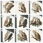 Barn Owl Stained Glass Suncatcher | Woodland Nursery Decor | Bird Lover Gift for Mom | Cottagecore Window Hanging | White Nature Art