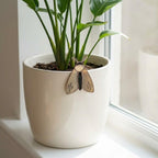 Stained Glass Moth Plant Stake | Luna Moth Pot Sitter | Butterfly Indoor Garden Decor | Plant Lover Gift | Flower Pot Accessories | 1 Pc