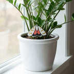 Stained Glass Moth Plant Stake | Luna Moth Pot Sitter | Butterfly Indoor Garden Decor | Plant Lover Gift | Flower Pot Accessories | 1 Pc