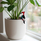 Stained Glass Butterfly Plant Stake - Monarch Blue Morpho Pot Decor - Indoor Planter Decoration - Garden Lover Gift for Mom -Valentine's Day