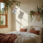 Handmade stained glass chinchilla suncatcher, cute white and grey rodent holding a branch, kawaii animal window hanging for pet lovers.