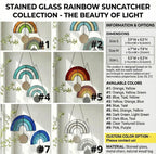 Stained Glass Rainbow Bridge Suncatcher | Pet Loss Memorial Decor