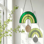 Stained Glass Rainbow Bridge Suncatcher | Pet Loss Memorial Decor