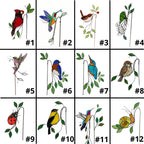 Handmade stained glass snail plant stake with amber shell and green leaves, cute cottagecore garden decor for indoor pots, gift for plant lover.