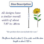 Handmade stained glass birth flower with engraved wooden base, personalized flower decor gift for birthday, mother’s day and home decor