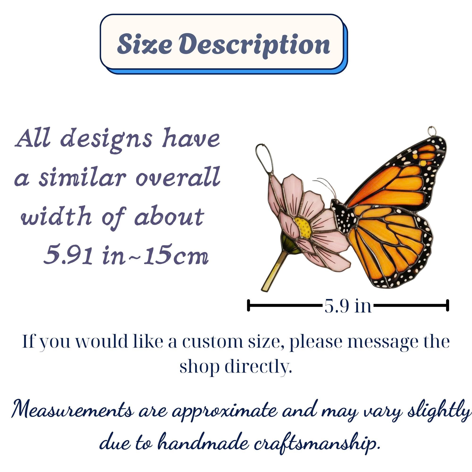 Handmade stained glass monarch butterfly perched on pink cosmos flower suncatcher, hanging window ornament, spring nature decor gift for her.