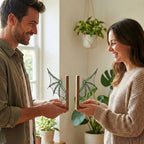 Handmade stained glass dragon wing bookends with solid oak wood base, fantasy bookshelf decor for book lovers and dark academia library