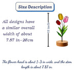 stained glass tulip,stained glass flower,wood base decor,desk accessories,mothers day gift,gift for mom,spring home decor,forever flower,floral desk decor,teacher appreciation,gift for grandma,glass art sculpture,easter gift