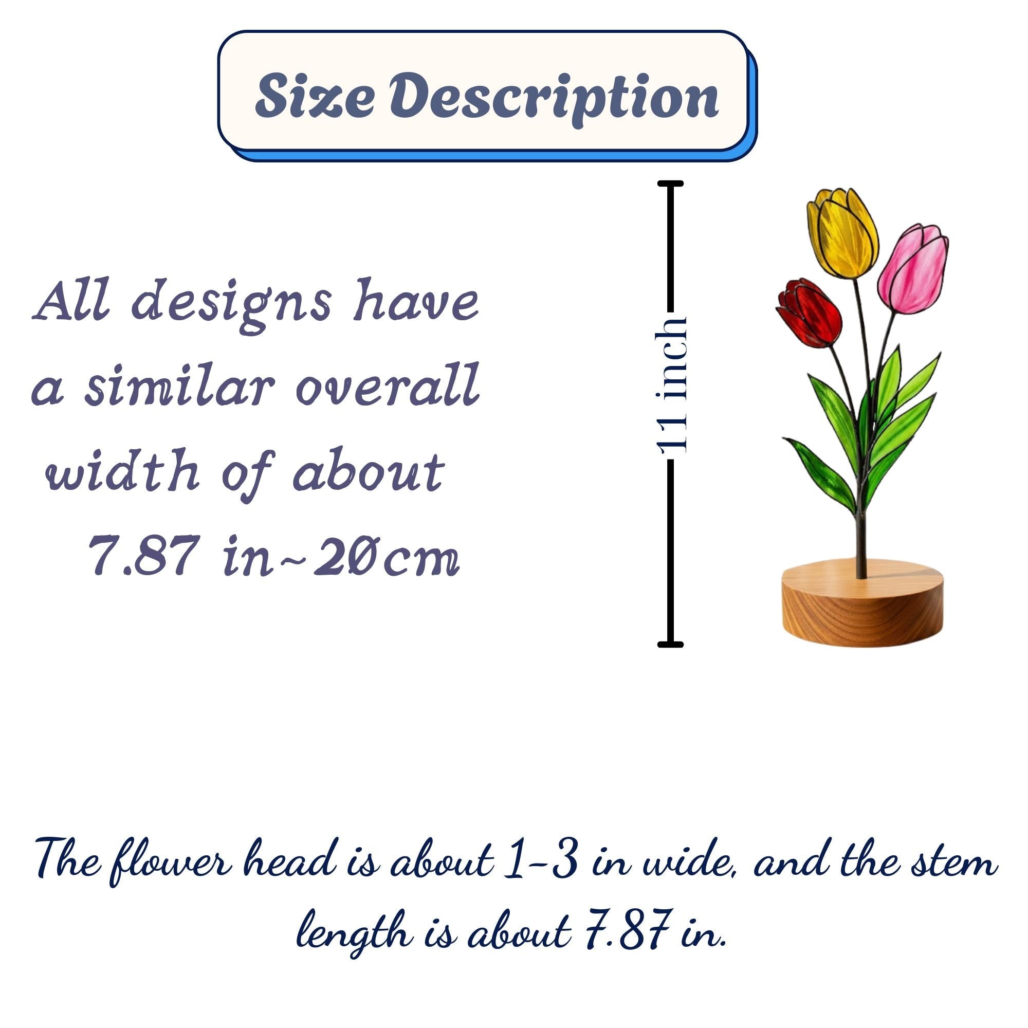 stained glass tulip,stained glass flower,wood base decor,desk accessories,mothers day gift,gift for mom,spring home decor,forever flower,floral desk decor,teacher appreciation,gift for grandma,glass art sculpture,easter gift