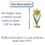 Daffodil Stained Glass Flower Spring Flower Decor for Window or Table Handmade Botanical Art Mother's Day Gift
