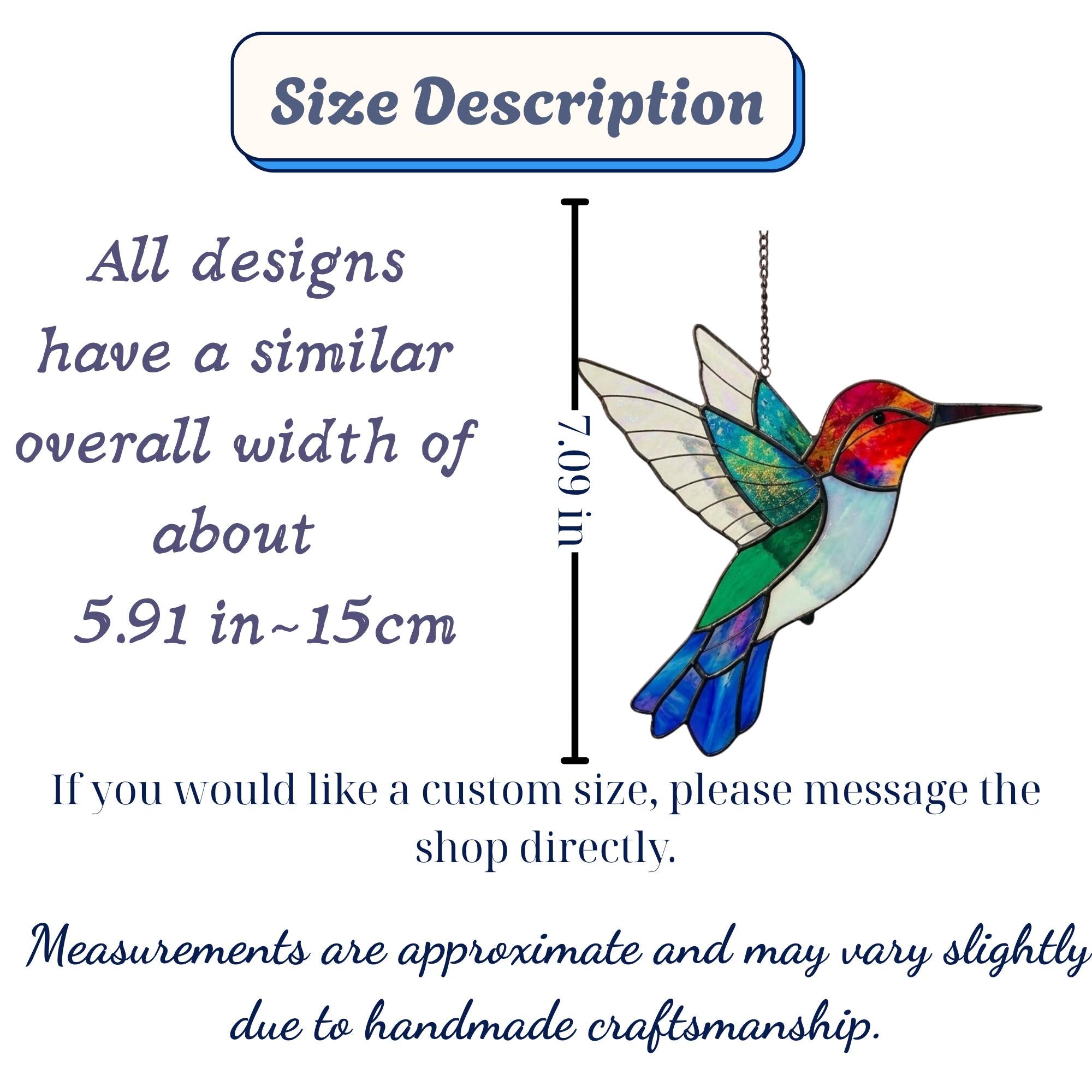 Stained Glass Hummingbird Suncatcher Mother's Day Gift for Mom Memorial Sympathy Gift Bird Window Decor Spring Sun Catcher Art