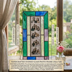 Stained Glass Photo Frame, Personalized Mother's Day Gift, Custom Tiffany Picture Frame 4x6 5x7, Anniversary Gift for Her, Boho Home Decor