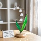 Mother's Day Gift, Personalized Birth Flower Stained Glass, Custom Plant Stake for Mom, Grandma's Garden Gift, Birthday Flower for Her, Boho