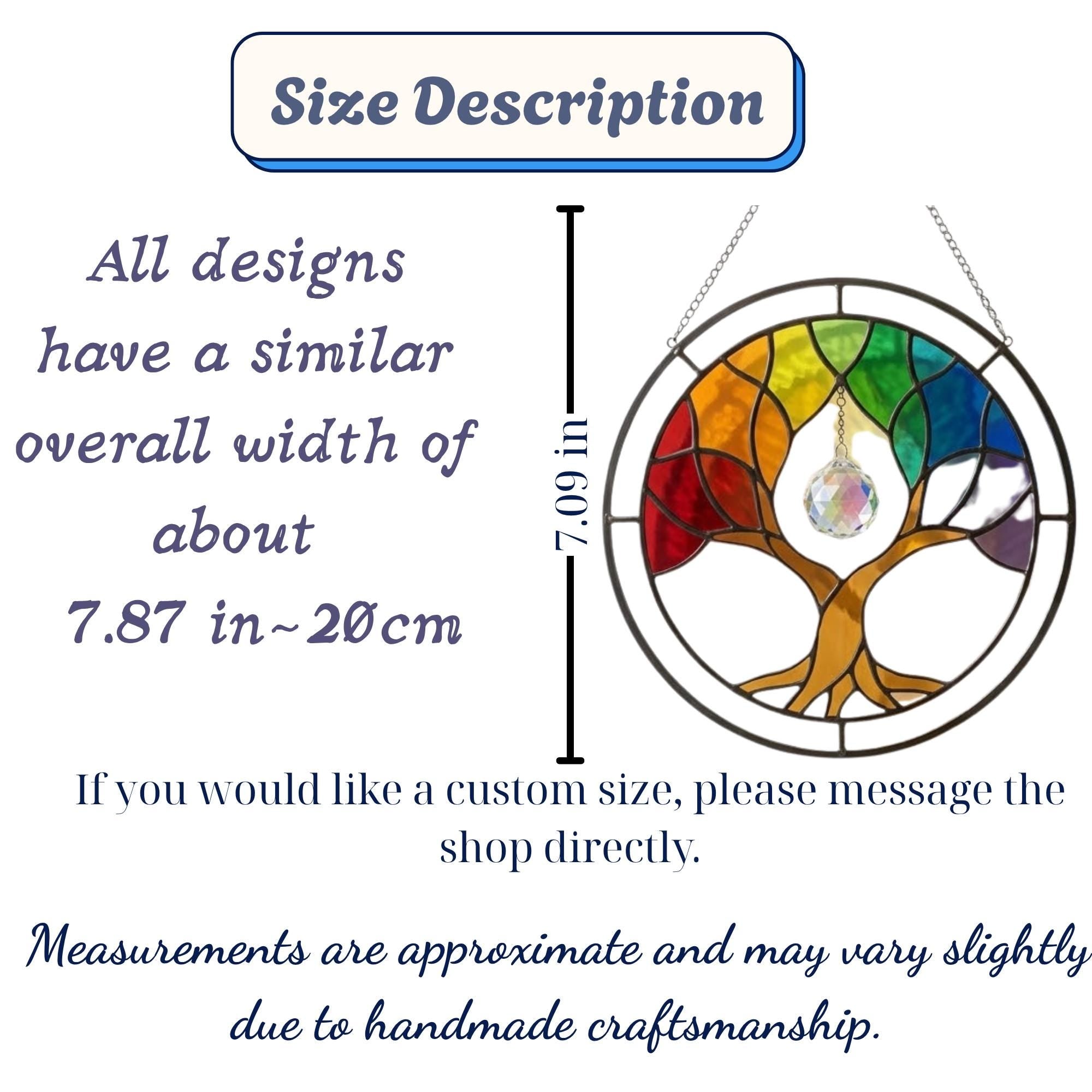 Custom Family Tree Stained Glass Suncatcher Personalized Gift for Grandma Tree of Life Window Hanging Thoughtful Mother's Day Gift