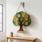 Custom Family Tree Stained Glass Suncatcher Personalized Gift for Grandma Tree of Life Window Hanging Thoughtful Mother's Day Gift