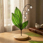 Lily of the Valley Stained Glass Flower May Birth Month Gift Mother's Day Gift for Mom Cottagecore Room Decor Botanical Art