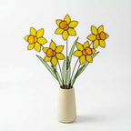 Stained Glass Daffodil Flower | Mother's Day Gift for Mom | March Birth Month | Everlasting Spring Window Decor | Birthday Gift Her