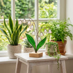 May Birth Flower Glass Art on Stand Lily of the Valley Suncatcher Cottagecore Window Sill Decor Plant Lover Gift Spring Aesthetic