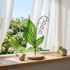 Lily of the Valley Stained Glass Flower May Birth Month Gift Mother's Day Gift for Mom Cottagecore Room Decor Botanical Art